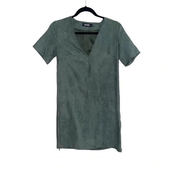 Green Missguided Suede Dress, 4 - Picture 12 of 13